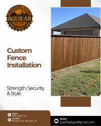 Custom Fence Installation Houston TX