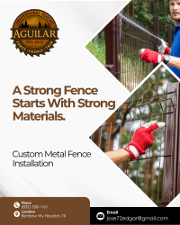 Metal Fence Installation Houston TX